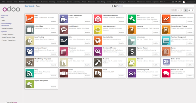 Odoo applications